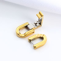 Chaîne cubaine en acier inoxydable plaqué or 18 carats avec fermoir à boucle, accessoires étanches pour la fabrication de bijoux et bracelets DIY pour hommes