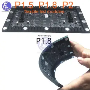 Painéis de parede com led, flexíveis e internos, placa de tela, módulo p1 p1.5 p1.8 p3