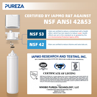 Système de filtration d'eau sous évier PUREZA NSF, capacité d'ultrafiltration 0,01 mm, réduction du chlore pour l'eau potable à domicile