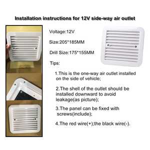 Pièces de remorque RV <span class=keywords><strong>Auto</strong></span> Accessoires 12V Vent fort BLANC Évent avec ventilateur RV Remorque <span class=keywords><strong>Caravane</strong></span> Ventilation latérale pour RVs <span class=keywords><strong>Auto</strong></span> - Product Image 5