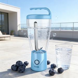 Mixeur Portable Robuste 1000ml Anti-fuite pour Glace Pilée, Sans BPA, Rechargeable USB, Moteur à Batterie, Mode Turbo, 6 Lames, pour Voiture et Extérieur - Product Image 5