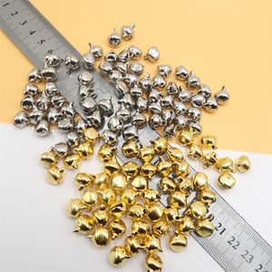 <b>Small</b> Bell Christmas <b>Ornament</b> Gold Silver Iron Metallic Indoor Decoration DIY Jewelry Accessory Cat Teaser - Product Image 1