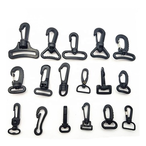 Plastique 3/4 pouces boucle homard fermoir déclencheur Clips crochet noir pivotant ovale anneau ressort mousquetons pour <span class=keywords><strong>sac</strong></span> sangle accessoires - Product Image 6