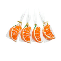 Factory Wholesale Orange Slice Shape Lollipop Halal Fruit Flavored Sweet Hard Candy