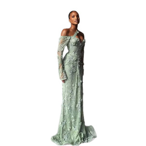 <span class=keywords><strong>Vestido</strong></span> <span class=keywords><strong>de</strong></span> <span class=keywords><strong>Noche</strong></span> Serene Hill LA73384 Verde Salvia con Encaje Floral 3D, Estilo Sirena, Elegante <span class=keywords><strong>para</strong></span> Bodas y Fiestas 2026 - Product Image 4