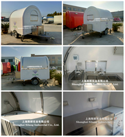 Camion de restauration rapide de remorque alimentaire la plus à la mode d'Europe avec COC/CE shanghai silang FOOD CART