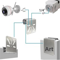 Support de surveillance CCTV en acier inoxydable pour canal de drainage avec pince de fixation pour gouttière et rainure de drainage pour la sécurité des caniveaux