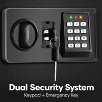 Caja Fuerte de Seguridad para el Hogar y la Oficina, Caja de Seguridad Digital Electrónica para Guardar Dinero, Joyas y Documentos con Teclado, Negra