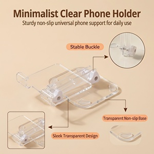 Soporte Ajustable para iPhone, Personalizado de Fábrica, Acrílico Transparente, Engrosado, Rotación de 360°, Almohadillas Antideslizantes, Soporte de Escritorio para Uso Diario - Product Image 2