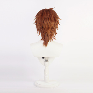 Peluca de <span class=keywords><strong>Cosplay</strong></span> de Mikejima <span class=keywords><strong>Madara</strong></span> de Ensemble Stars, Ainizi, 30 cm, Corta, Marrón Amarillo, Sintética - Product Image 5