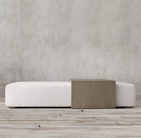 Longue table basse blanche Unique pour meubles personnalisables d'usine professionnelle de travail à domicile d'hôtel