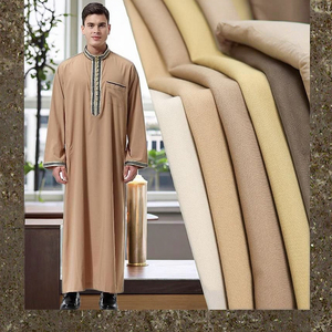 الأفضل مبيعًا رجاب مغزول من البوليستر للرجال على الطراز العربي السعودي أبيض اللون مادة إسلامية جيدة التهوية - Product Image 1