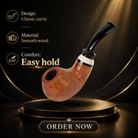 Porte-cigarette en bois Futeng, en bois de rose, avec chambre à fumée, laqué, classique, portable et réutilisable
