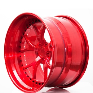 ล้อแม็กซ์แบบฟอร์จ 3 ชิ้น สีแดงขัดเงา ขนาด 18 19 20 21 22 นิ้ว สำหรับรถเฟอร์รารี่ ดิโน 365 จีทีบี - Product Image 1