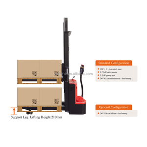 Apilador Eléctrico de Paletas de Doble Elevación de 1500 kg, Altura de Elevación de 1600-3500 mm, Montacargas para Pasillos Estrechos, Fácil Operación - Product Image 5