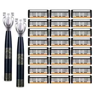 Six Edge Blades Manual Razor Metal Handle Imported Stainless Steel Razor Blades For Shaving - Product Image 4