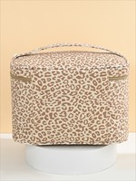 Trousse de Maquillage de Voyage Grande Capacité à Ouverture Articulée, Compartiments Élastiques pour Pinceaux, Organisateur Cosmétique Étanche, Sac de Toilette