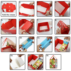 Boîte <span class=keywords><strong>de</strong></span> Noë<span class=keywords><strong>l</strong></span> à 12 tiroirs vide pour <span class=keywords><strong>calendrier</strong></span> <span class=keywords><strong>de</strong></span> <span class=keywords><strong>l</strong></span>'<span class=keywords><strong>Avent</strong></span>, emballage cadeau en papier pour bonbons, chocolats, cosmétiques et jouets - Product Image 3