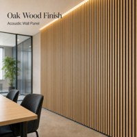 Panneaux acoustiques muraux en bois de 3 m, placage bois naturel, MDF, feutre PET, isolation phonique pour hôtel, bureau