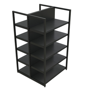 Étagère de supermarché à colonne unique en acier inoxydable durable de haute qualité avec étagère à grille diamantée Étagère de qualité supérieure avec dos - Product Image 1