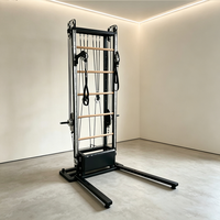 Máquina de cable Lofit Power Tower con estructura de aleación de aluminio, entrenador multifunción de doble polea para ejercicios cruzados de cuerpo completo, core y hombros