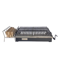 Barbecue d'extérieur sur comptoir, style argentin, avec hauteur de cuisson réglable