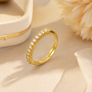 Anello aperto regolabile, design classico, gioiello da donna per l'uso quotidiano - Product Image 4