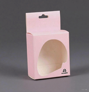 Custom-made Kraft Paper Double Insert <b>Box</b> Earphone Data Cable Hanging Ear Packaging <b>Box</b> Transparent Window Silk-screen Printing - Product Image 5