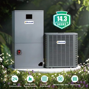 เครื่องปรับอากาศ Bestcold แบบแนวนอนและแนวตั้ง รุ่น R32 14.3 SEER2 ระบบจ่ายลมด้านบน 24V ระบบสื่อสารอัจฉริยะ สำหรับอเมริกาเหนือ - Product Image 1
