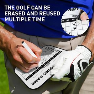 Tableau de scores de golf effaçable, 1 <span class=keywords><strong>stylo</strong></span> gratuit, tableau blanc en plastique, support effaçable à sec, accessoires, cadeau pour hommes et femmes golfeurs - Product Image 4