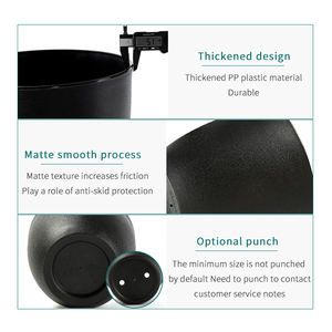 Venta al por mayor <span class=keywords><strong>de</strong></span> plástico negro <span class=keywords><strong>de</strong></span> plantas macetas internacional Macetas - Product Image 6