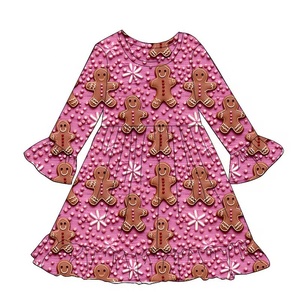 Pyjama de Noël personnalisé Babylovey pour toute la famille, <span class=keywords><strong>robe</strong></span> en tissu de bambou doux, vêtements de nuit pour mère et <span class=keywords><strong>fille</strong></span> pour les fêtes - Product Image 4