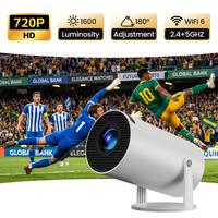 Projecteur portable Pico LED 720p OEM/ODM avec réglage à 180°, WiFi 6, prise en charge 1080p, 100 lumens ANSI pour systèmes de cinéma maison