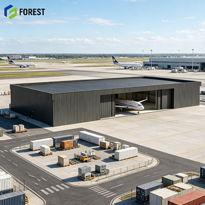 Hangar para Aviones de Estructura de Acero Modular de Diseño Personalizado, Edificio de Aviación Industrial Pesado de Gran Altura - Product Image 1