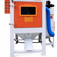 Machine de sablage à tambour entièrement automatique avec abrasif pour pièces moulées sous pression, vis et système de collecte des poussières