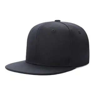 Vente en gros Nouveau design Casquette de baseball Snapback pour hommes Couleur unie Casquette de baseball Hip Hop Broderie 3d 6 Panneau Casquette Snapback personnalisée