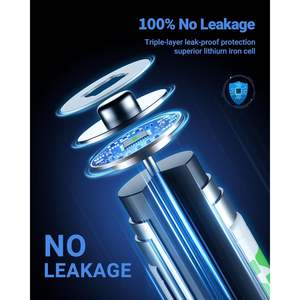 Pour EBL Lot de 8 piles AA 1,5 V non rechargeables haute performance, piles double A longue durée, lithium pour caméra Blink LR14 & R6 - Product Image 5