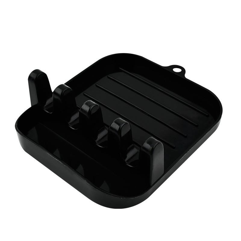 Soporte de tapa de olla de cocina de borde redondeado/negro