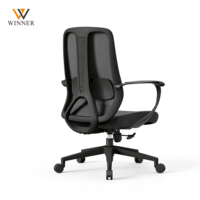 Chaise de bureau ergonomique moderne et confortable à dossier mi-haut en maille, pivotante, avec support lombaire, pliable, pour la maison, le bureau ou l'école