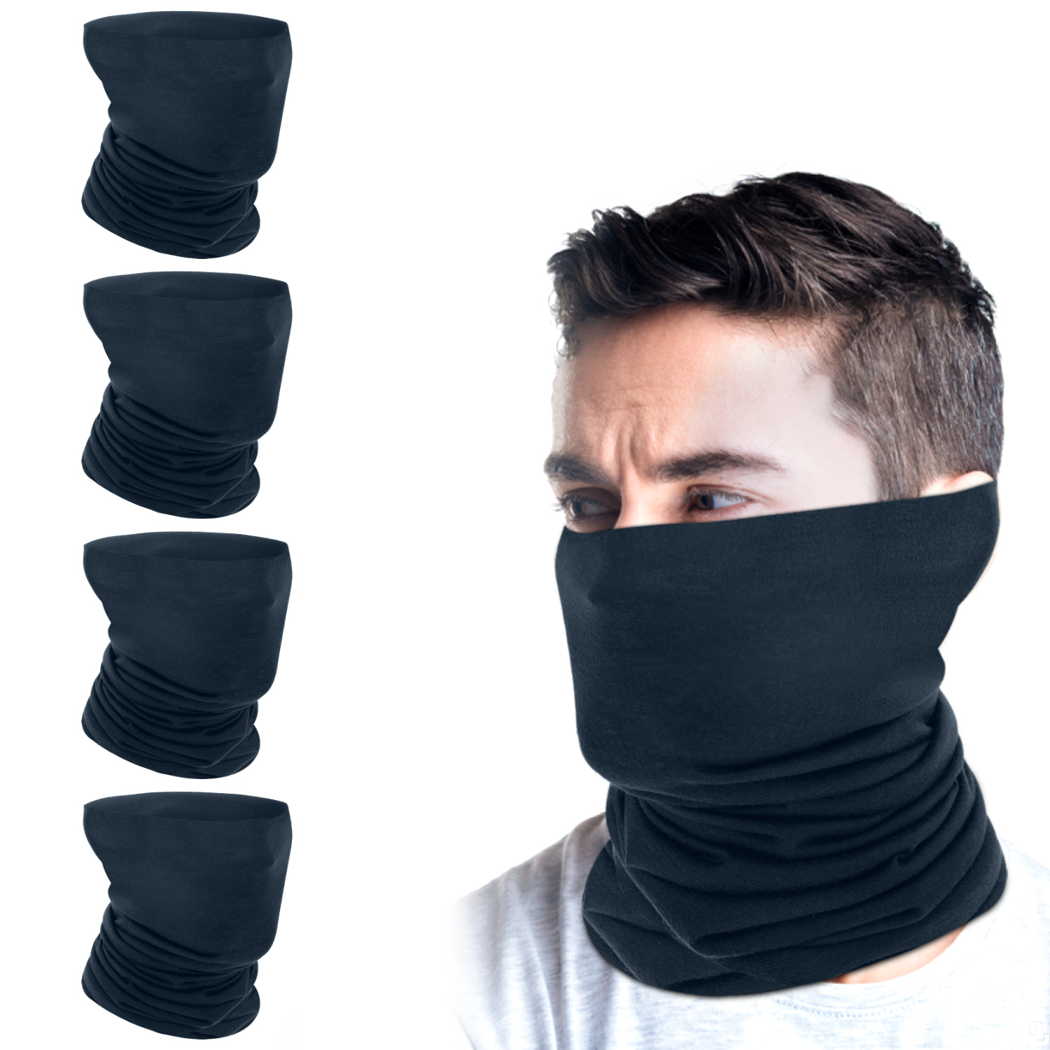 Бандана Rhino Valley (4 шт.), эластичная повязка на голову для лица, шарф, шейные гетры, бесшовная Балаклава для улицы