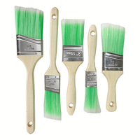 Pinceaux d'angle 5 pièces – Ensemble de pinceaux biseautés de 1 à 2,5 pouces pour moulures, murs, armoires, outils de peinture intérieure et extérieure
