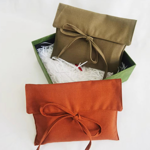 Sac d'emballage en coton biologique écologique pour <span class=keywords><strong>vêtements</strong></span>, sac à main, sac en coton naturel avec logo personnalisé imprimé, pochette en coton muslin anti-poussière - Product Image 4