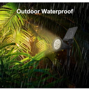 Projecteur solaire étanche pour jardin, éclairage extérieur, lampe solaire pour pelouse, projecteur solaire pour extérieur - Product Image 2