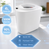 Compostador Eléctrico de Residuos de Alimentos con Esterilización del 99.9%, Máquina de Compostaje Inteligente para Cocina de 4L, Inodoro para Interiores, Ideal para Familias y Hogares