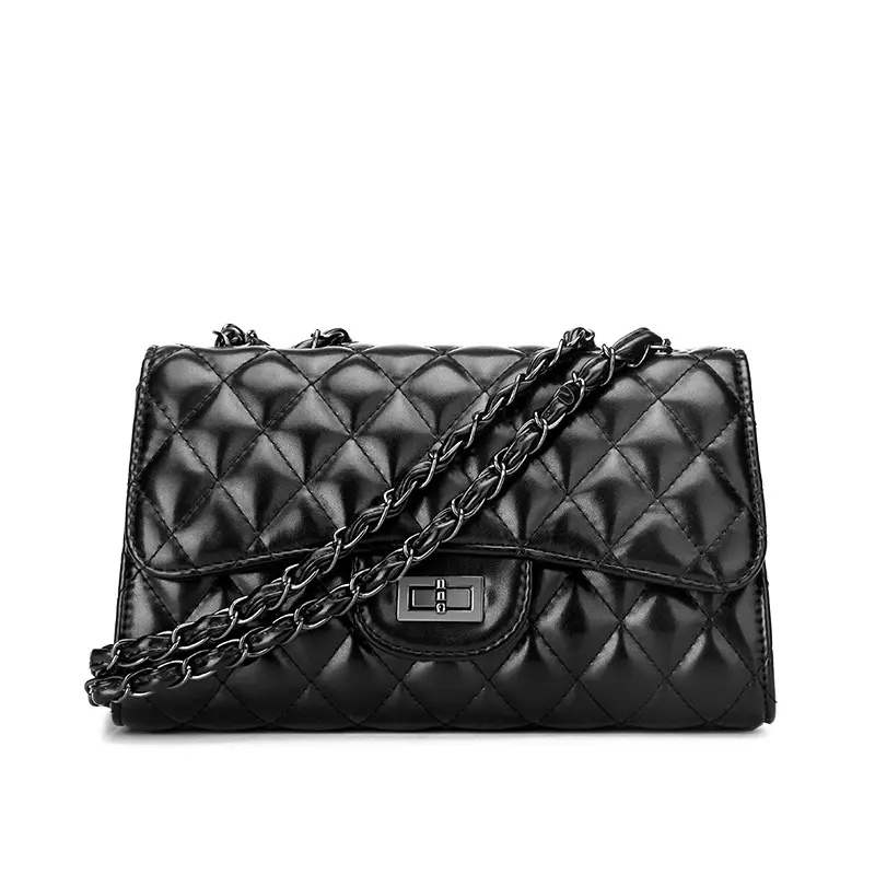 New chain grid European and American fashion women's bag trend hand-held bag single shoulder Messenger women's bag