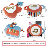 Jouet de piano en peluche pour l'apprentissage précoce des enfants, éléphant électrique musical doux pour bébé, instrument de musique en peluche, animaux en peluche