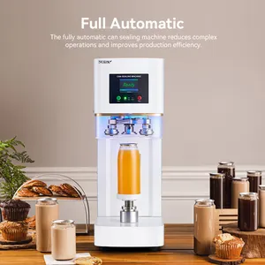 FEST Manufacturer Fully Automatic Sealing Machine PET Bottle Sealer Bubble Tea Aluminum Tin Can Sealing Machine