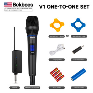 Chuyên Nghiệp Một Kéo Hai-Cầm Tay Không Dây Microphone Cho Nhà Sử Dụng Cho Hội Nghị Sống Ktv Sân Khấu Studio LED Hiển Thị XLR - Product Image 6