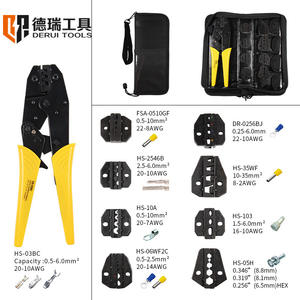 Zhiguang Derui HS-03BC Multi-Jaw Oxford-Wrapped Crimping Pliers High Carbon Steel Tool Connector <b>Wire</b> <b>Crimpers</b> Combination Set - Product Image 3