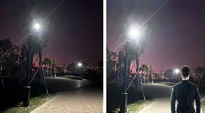 ポール付きオールインワンソーラー街路灯をテーマパークガーデンソーラー街路灯に設置 - Product Image 4